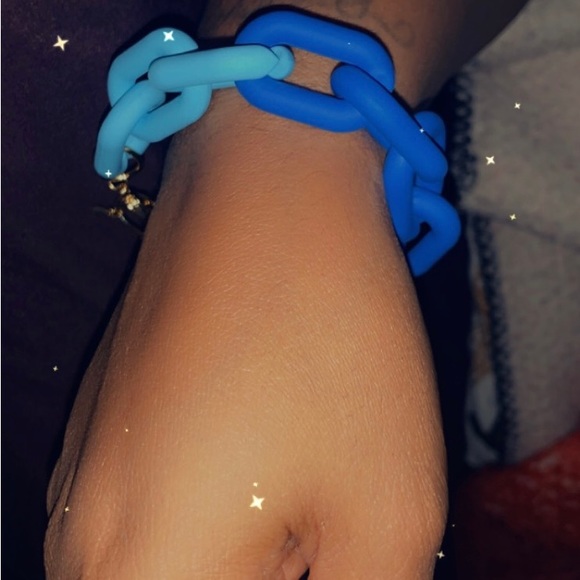 Chunky Link Bracelets Blue,pink,brown,Minimalist Rainbow,yellow,orange - Picture 9 of 9